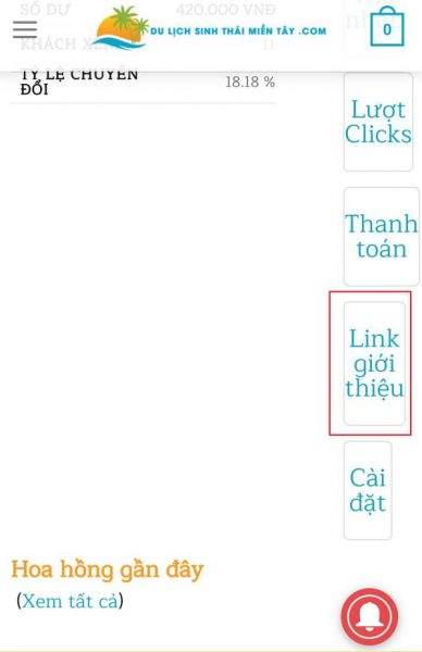Giới Thiệu Về Chức Năng Đối Tác Của Du Lịch Sinh Thái Miền Tây 13 Lấy Link Giới Thiệu Đối Tác Du Lịch Sinh Thái Miền Tây